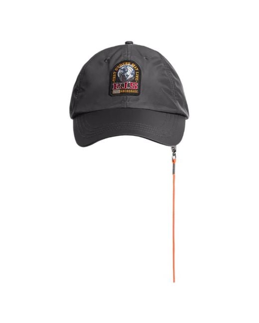 Parajumpers Black Bravo Logo-Patch Baseball Cap