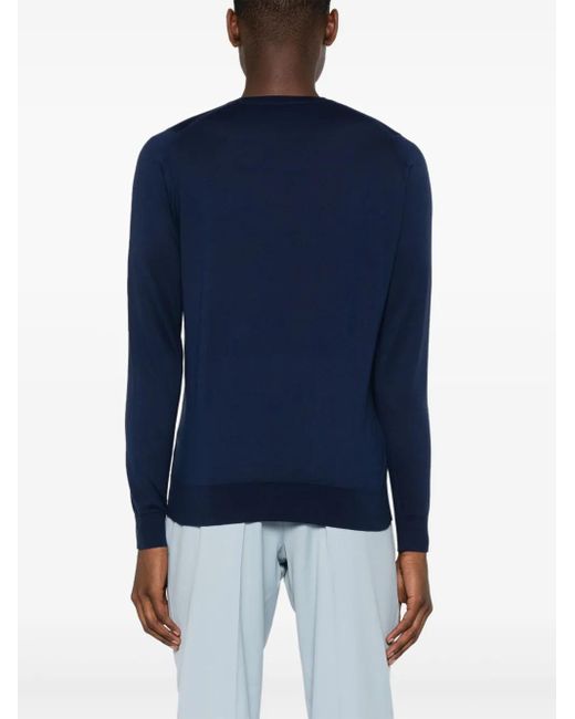 メンズ John Smedley Rowland プルオーバー Blue