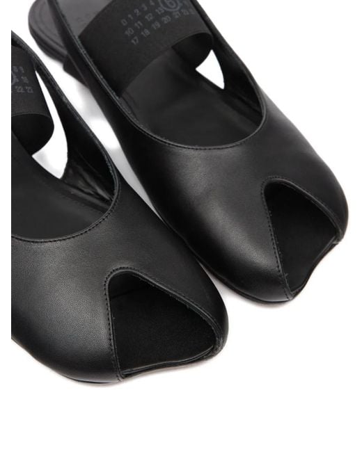 MM6 by Maison Margiela Black Anatomic Numeric Slingback
