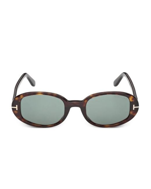 Tom Ford Brown Oval-Frame Sunglasses