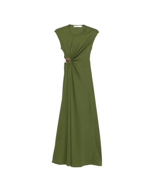 Christopher Esber Green Robe Longue À Découpes