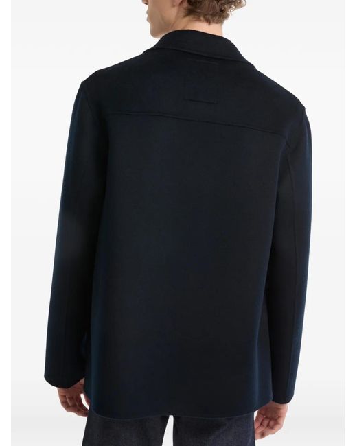 Yves Salomon Blue Pocket-Detail Shirt Jacket for men