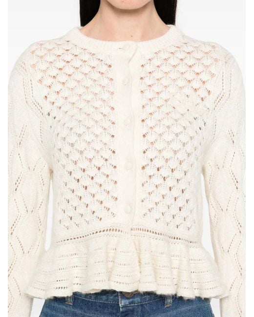 Cardigan Crop Con Volant di Chloé in White