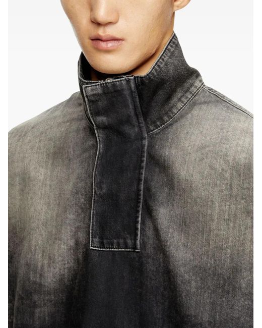 Chemise En Jean D-Flow À Col Zippé DIESEL en coloris Gray