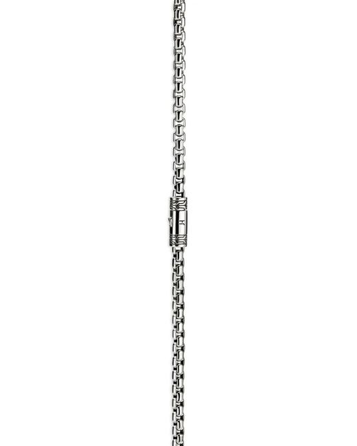 John Hardy Metallic Sterling Heishi Tag Onyx Necklace for men
