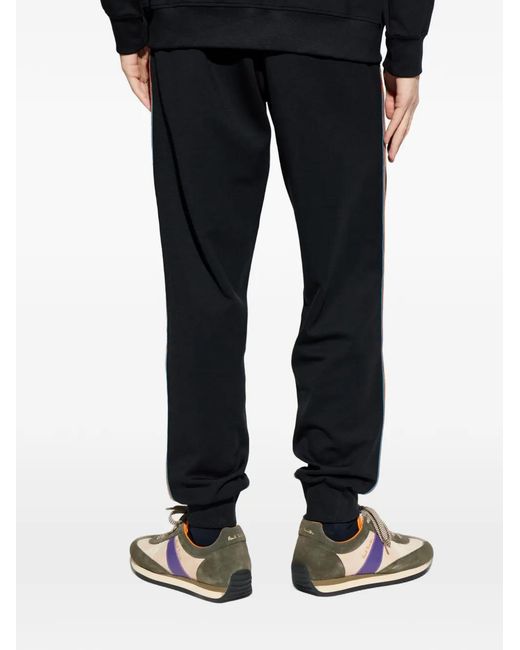 Paul Smith Black Pantalon De Jogging À Rayures Latérales for men