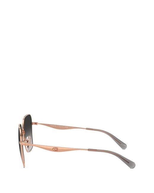 COACH Gray Geometric-Frame Sunglasses