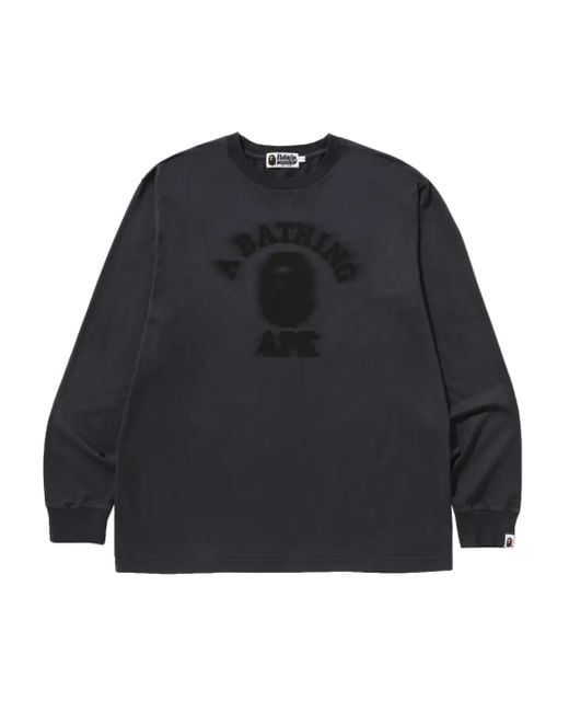 A Bathing Ape Black Long-Sleeve T-Shirt for men