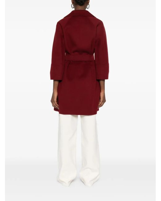 Max Mara Red Belted Coats