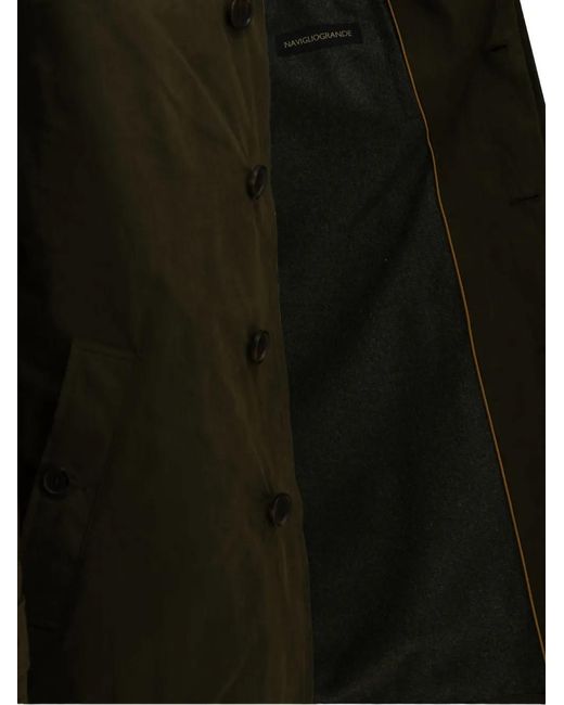 Sealup Green Button-Up Single-Breasted Coat for men