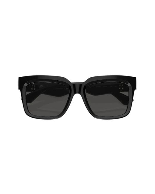 Burberry Black Logo-Plaque Square-Frame Sunglasses