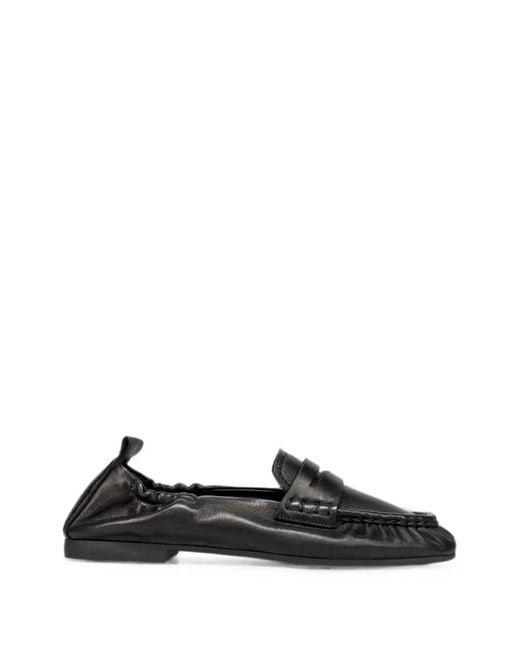 COPENHAGEN Black Leather Mask Loafers