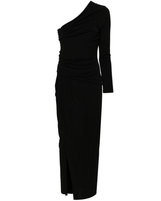Diane von Furstenberg Black Kitana One-shoulder Maxi Dress