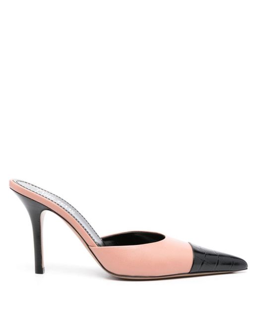 Paris Texas Pink 90mm Two-tone Mules