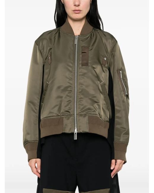 Sacai Green Zip-Up Jacket