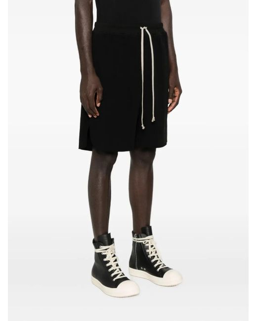 Rick Owens Black Drawstring Shorts for men