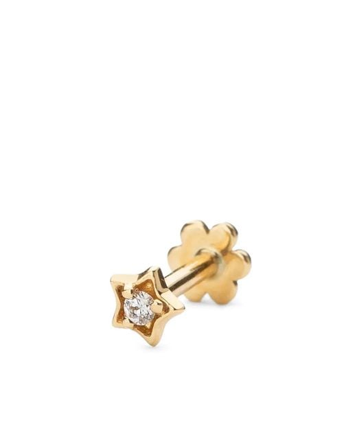 Maria Tash Metallic 18Kt Solitaire Star Diamond Single Earring