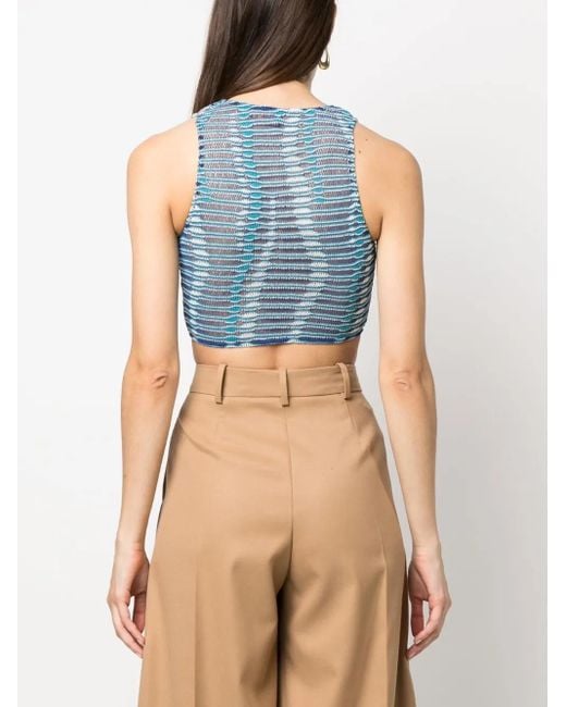 VITELLI Blue Semi-Transparentes Tanktop