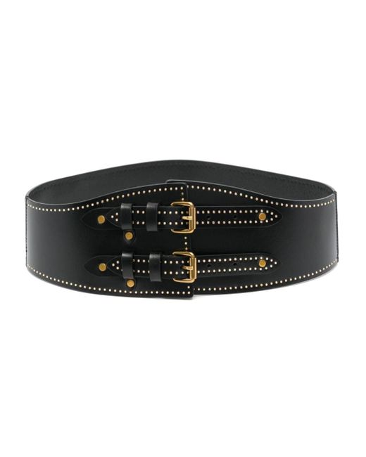 Isabel Marant Riccia Leather Belt Black