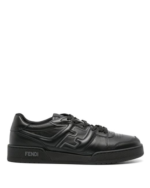 Fendi Match Leren Sneakers in het Black voor heren