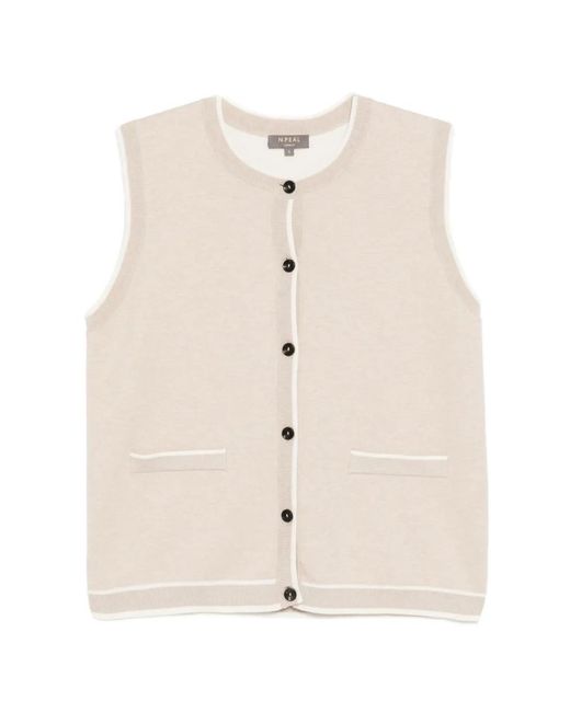 N.Peal Cashmere White Double-Faced Cardigan