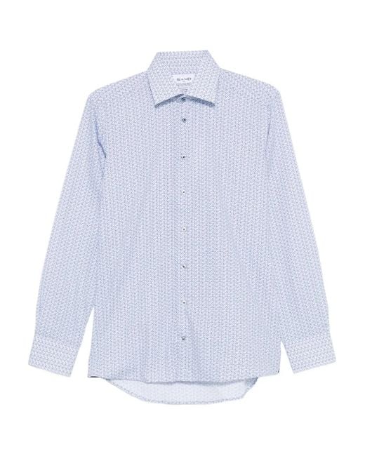 メンズ Sand ジオメトリックパターン シャツ Blue