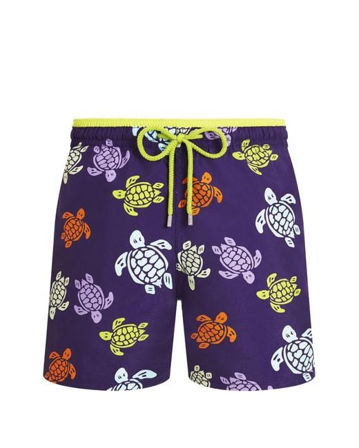 Vilebrequin Blue Swimsuit Moka Tortues Multicolores for men