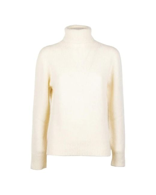 Kangra White Roll-Neck Sweater