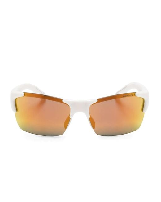 Moncler Natural Spectron Rectangle-Frame Sunglasses