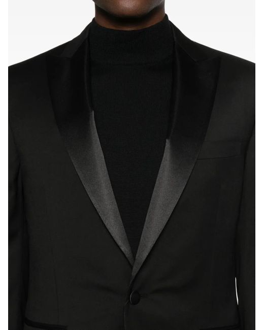 Corneliani Black Peak-Lapel Suit for men