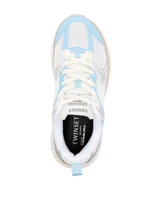 Twinset Sneakers Met Colourblocking in het White