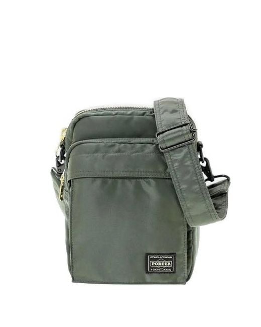 Porter-Yoshida and Co Gray Logo-Patch Messenger Bag for men