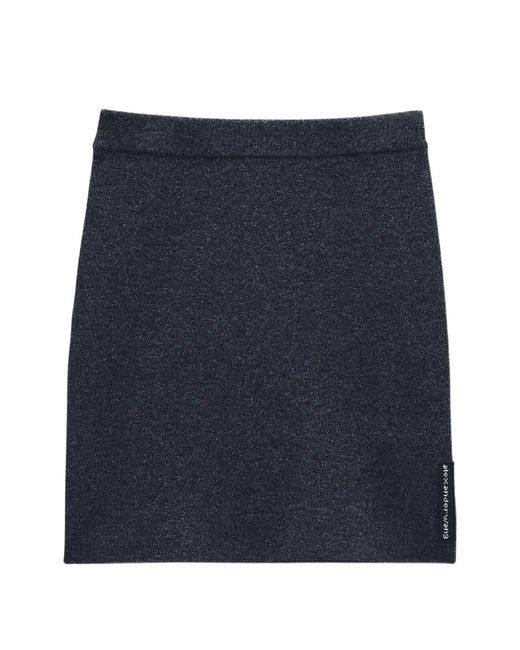 Minijupe À Patch Logo Alexander Wang en coloris Blue