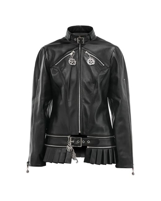 Chopova Lowena Black Pleated Buckle Jacket