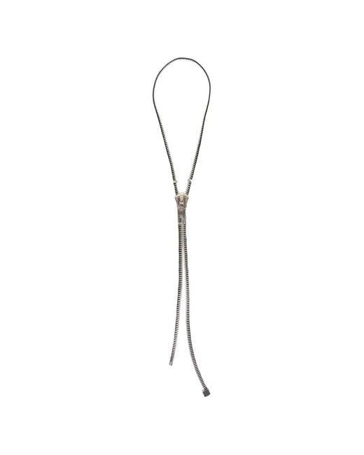 Balenciaga White Collier À Fermeture Zippée