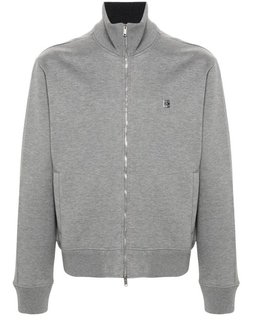 Givenchy Gray Logo Zipped Track Suit for men