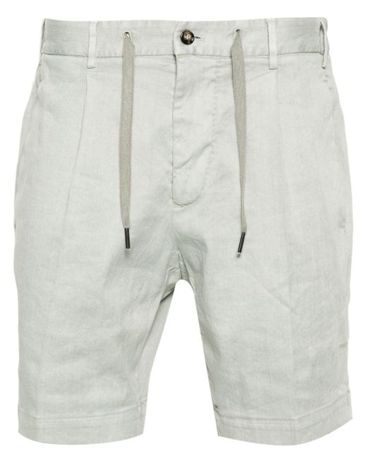 Dell'Oglio Chino-Shorts mit Bundfalten in Gray für Herren