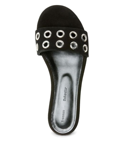 Proenza Schouler Black Grommet Slides