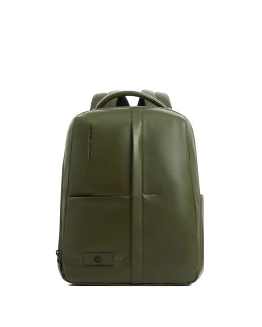 Piquadro Green Laptop Backpack for men