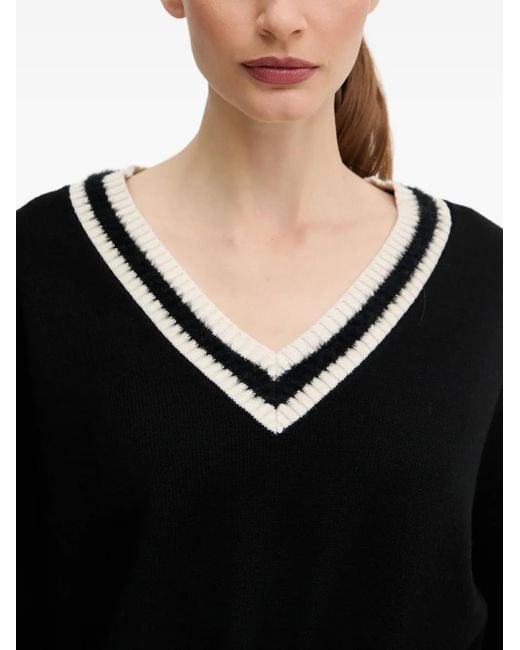 Jersey con cuello en V Silvian Heach de color Black