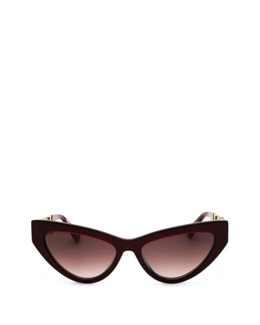Moschino Brown Cat-Eye Logo-Plaque Sunglasses