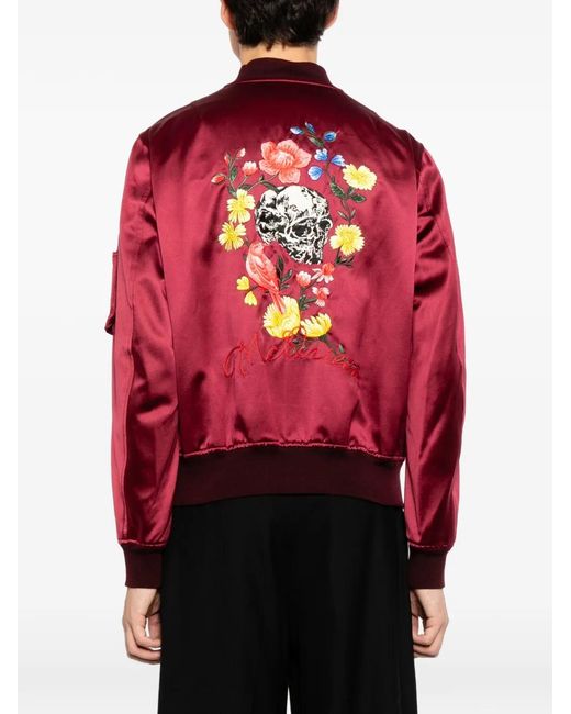 McQueen Embroidered Zip Jacket for men