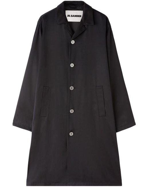 Manteau à simple boutonnage Jil Sander pour homme en coloris Black