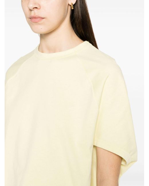 T-shirt en coton à col rond Fabiana Filippi en coloris Natural