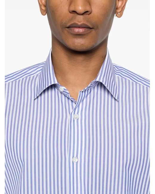 Fray Purple Striped Shirt for men
