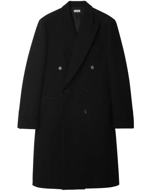 メンズ Burberry ダブルコート Black