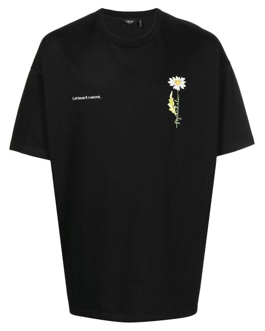 FIVE CM Black Logo-print T-shirt for men