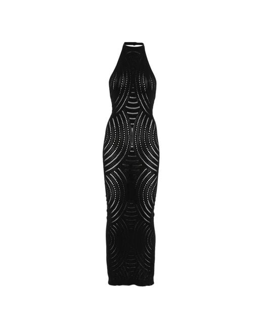M I S B H V Black Cut-Out Maxi Dress