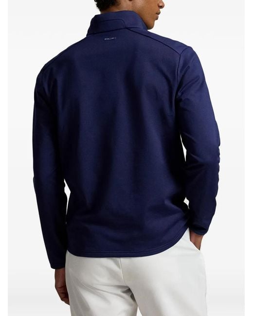 Ralph Lauren Blue Quarter-Zip Sweatshirt for men
