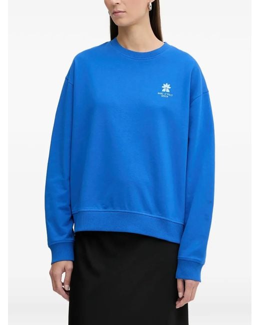 Marc O' Polo Blue Graphic-Print Long-Sleeve Sweatshirt